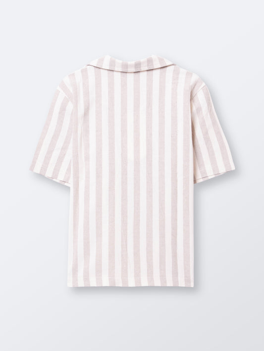 Camisa Afonso Risca Chocolate