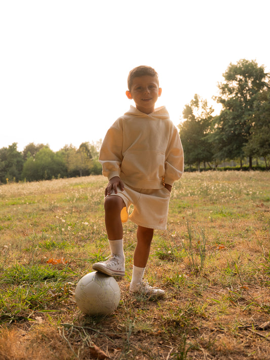 Sweatshirt Oversize com Capuz – Bege