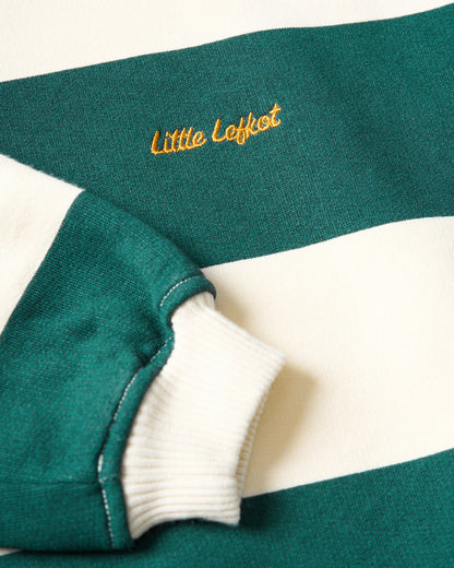 Sweatshirt Bege com Riscas Verdes