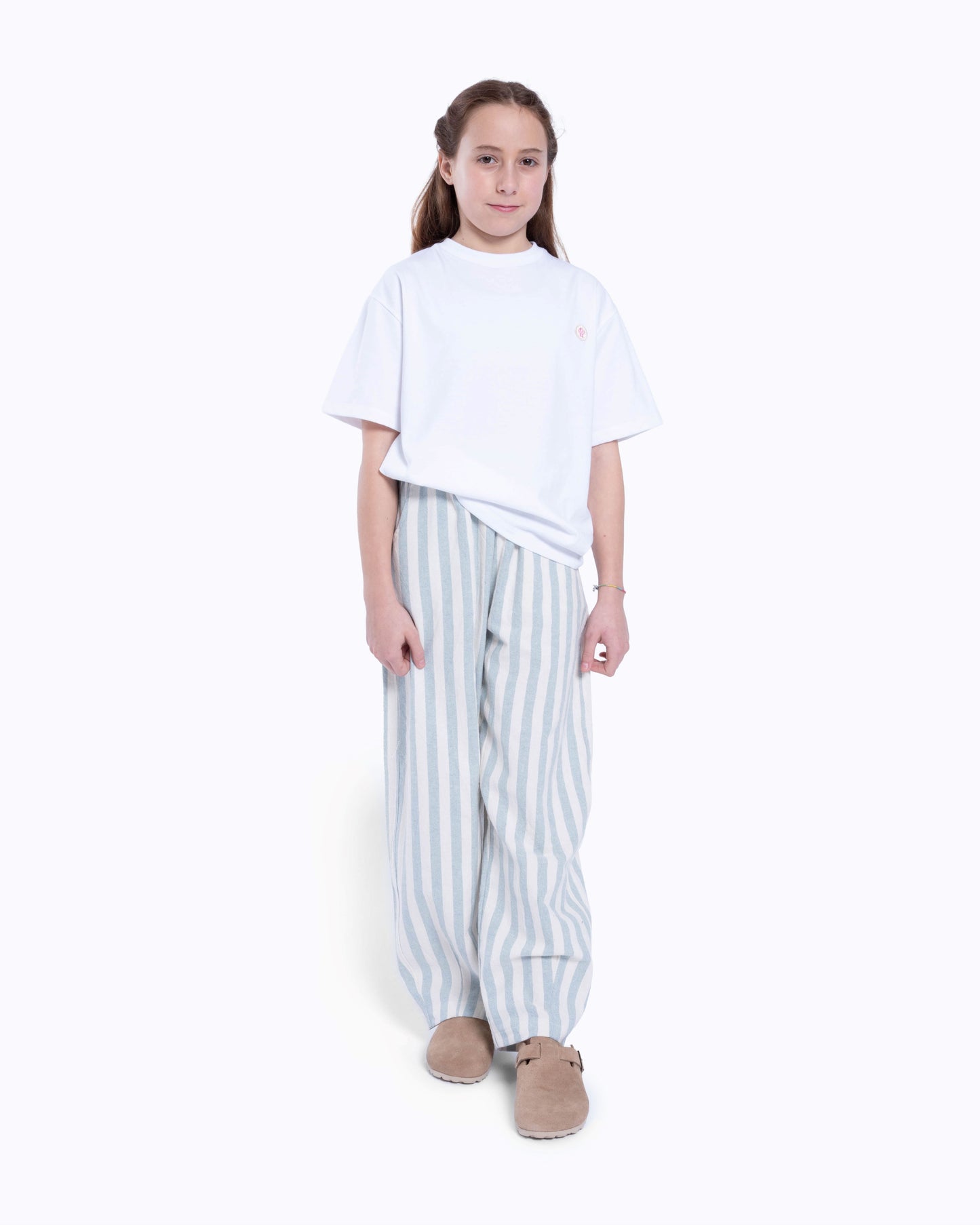 Calça Alice risca azul