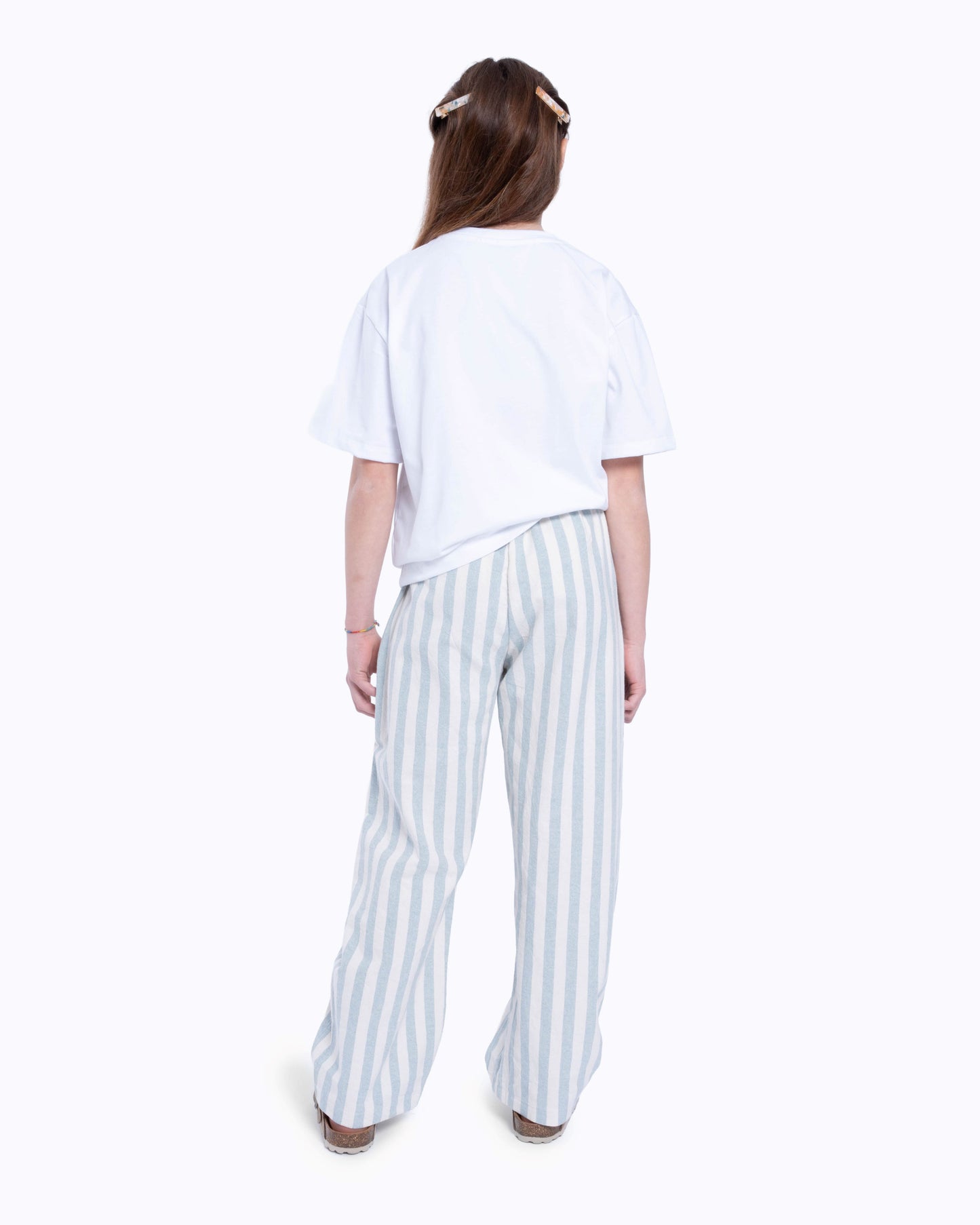Calça Alice risca azul