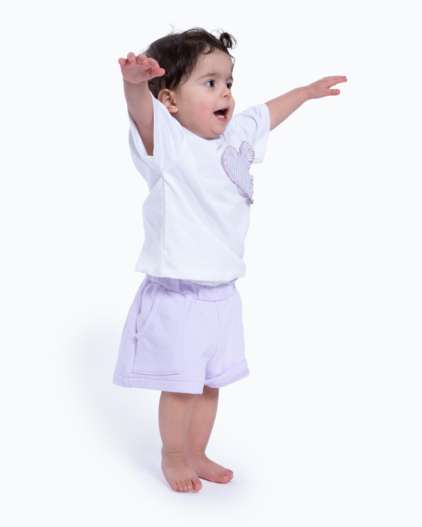 T-Shirt Coração violeta