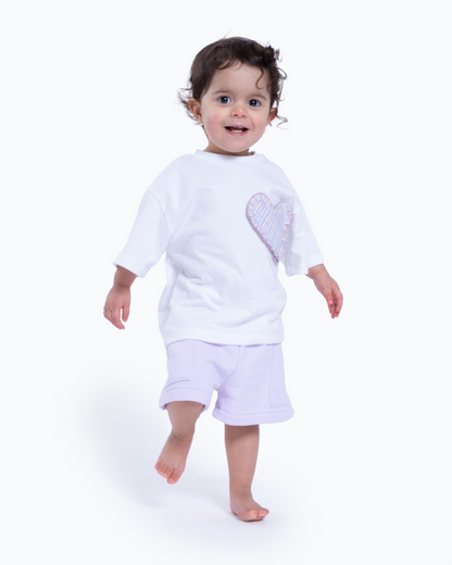 T-Shirt Coração violeta