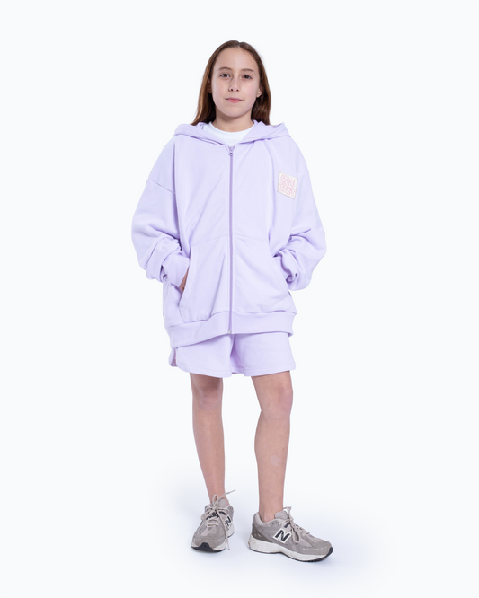 Hoodie Lilás Patch Little Lefkot