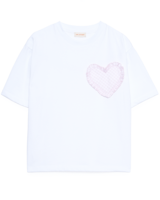 T-Shirt coração rosa