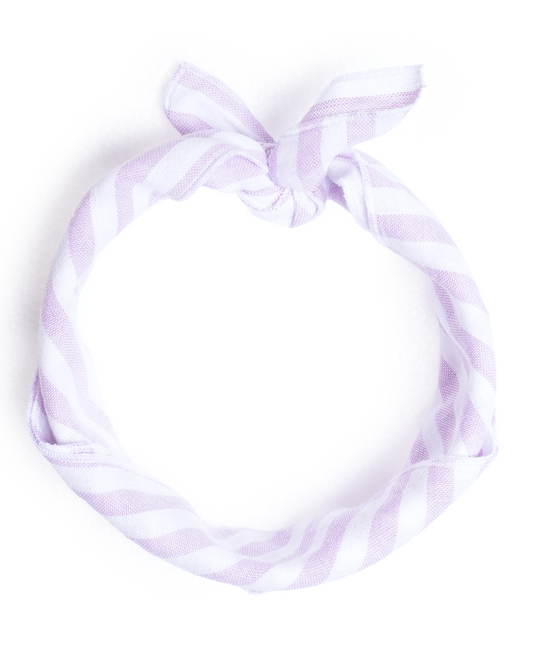 Lenço Bandana Risca Lilás