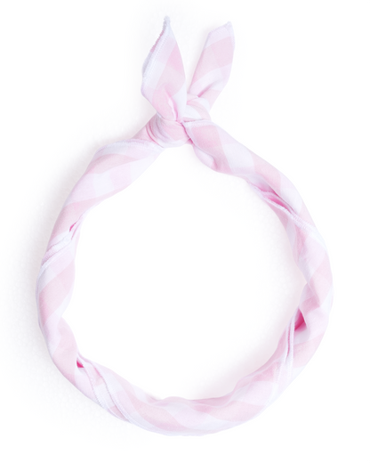 Lenço Bandana xadrez rosa