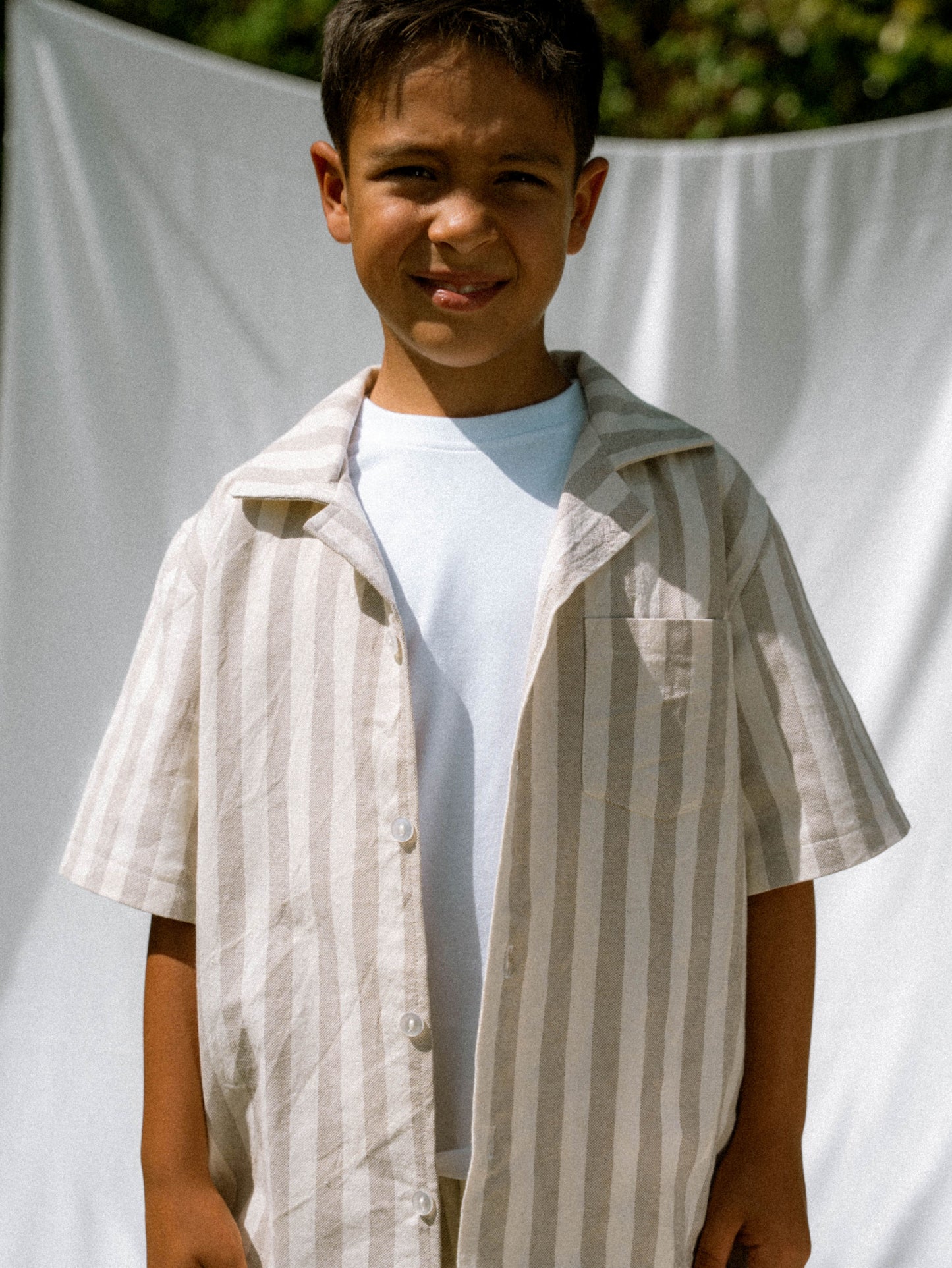 Camisa Afonso Risca Chocolate
