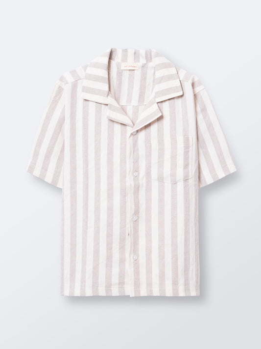 Camisa Afonso Risca Chocolate
