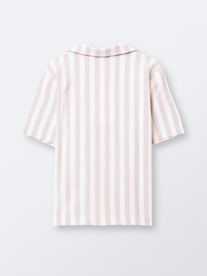 Camisa Afonso Risca Chocolate