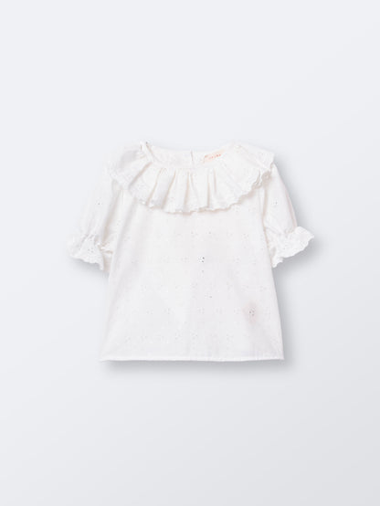 Blusa Tuxa Bordado Inglês
