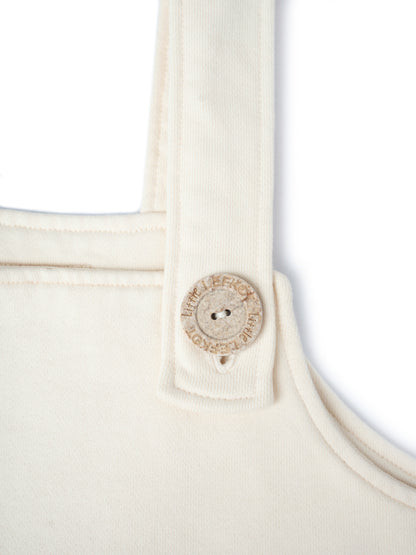 Jardineiras Oversize em Algodão – Bege