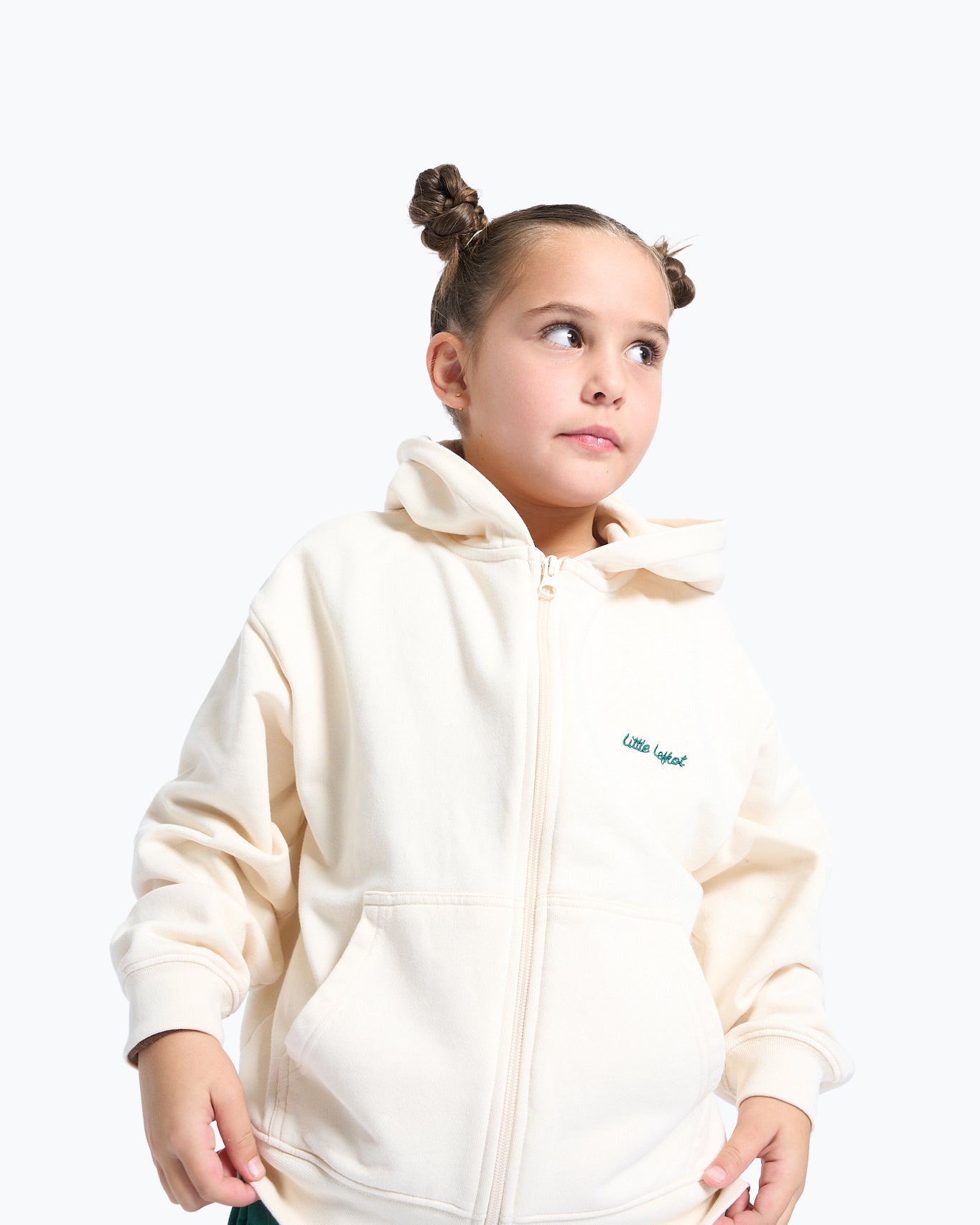 Hoodie Bege com Fecho