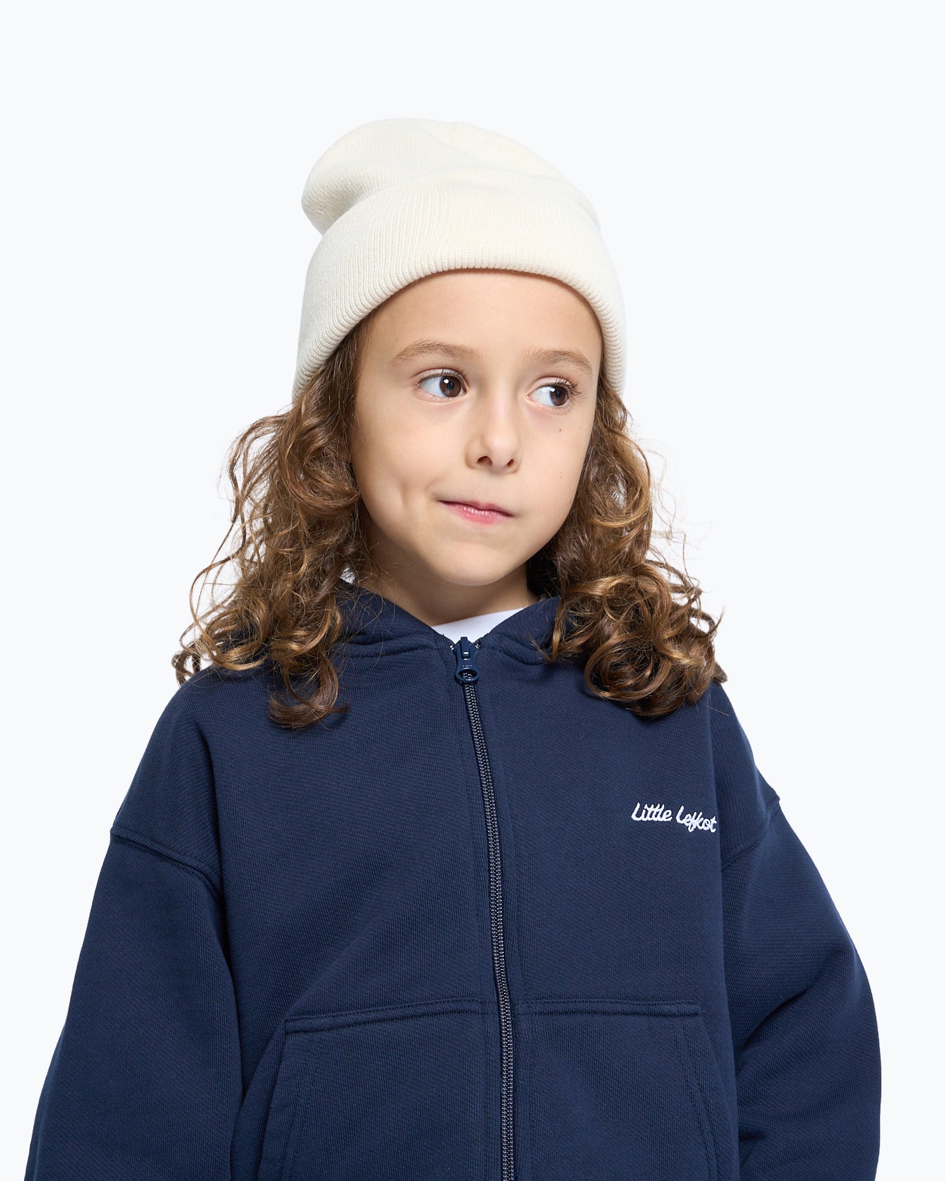 Hoodie Azul Cardado com Fecho