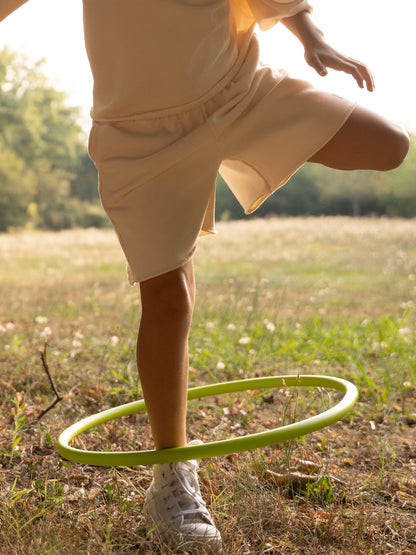 Pantalones cortos de algodón extragrandes – Beige